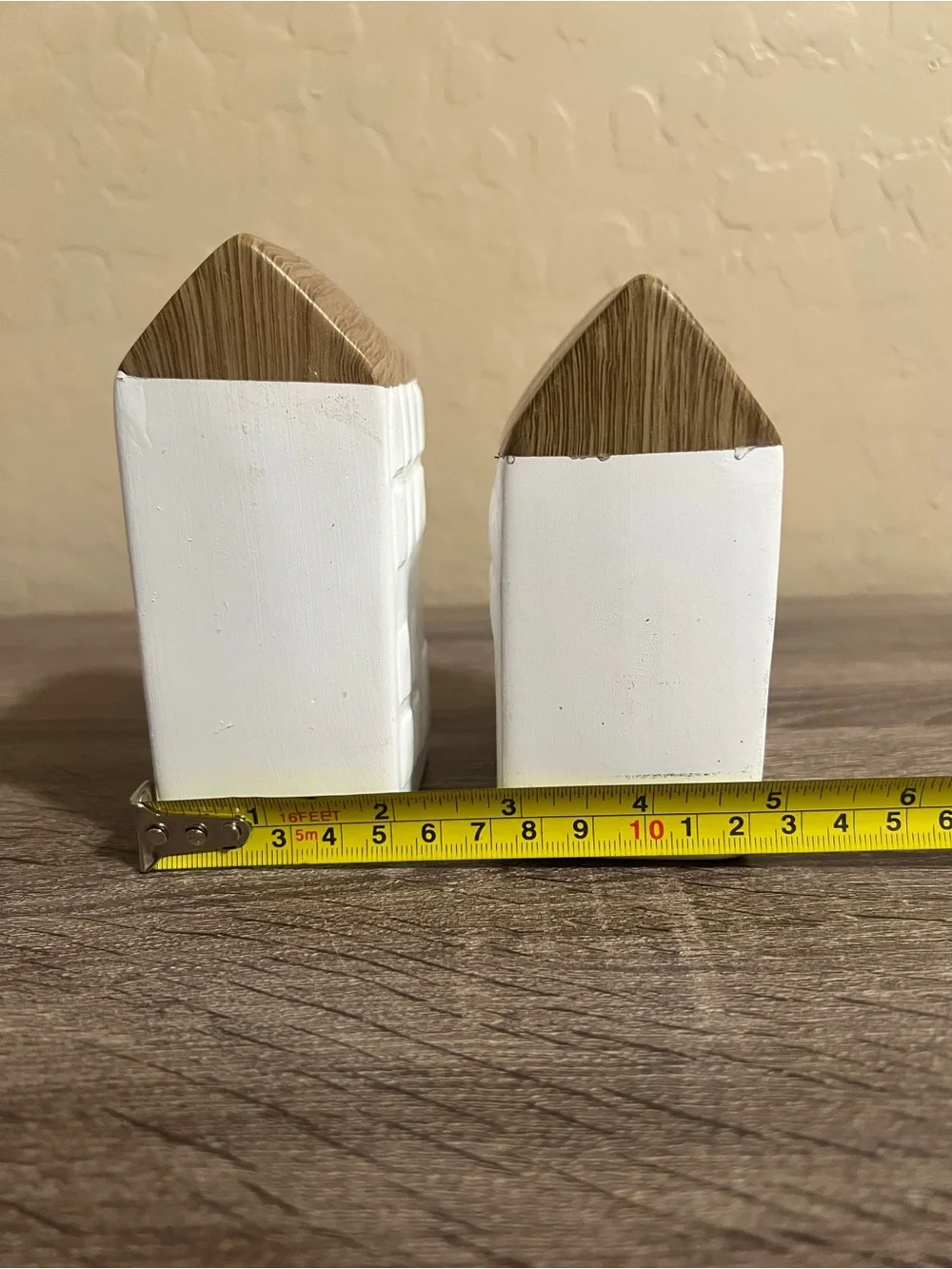Target Bullseye Ceramic Houses White Brown Paintable DIY NWT